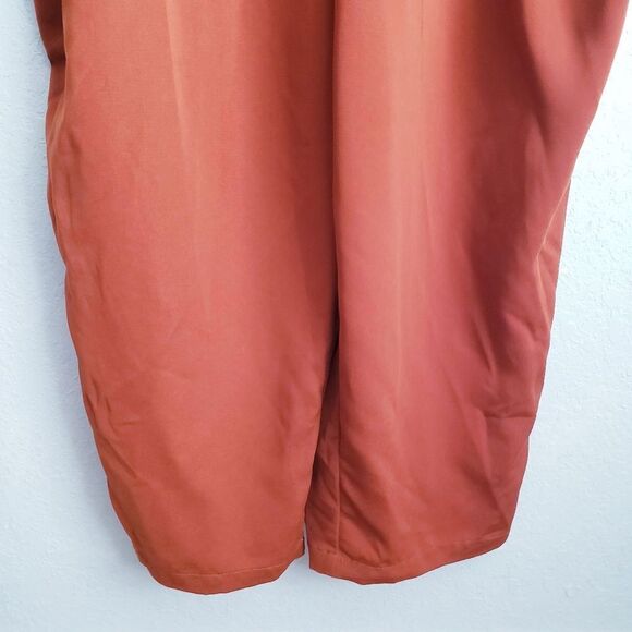 Ava & Viv Rust Short Sleeve Jumpsuit - Picture 3 of 8
